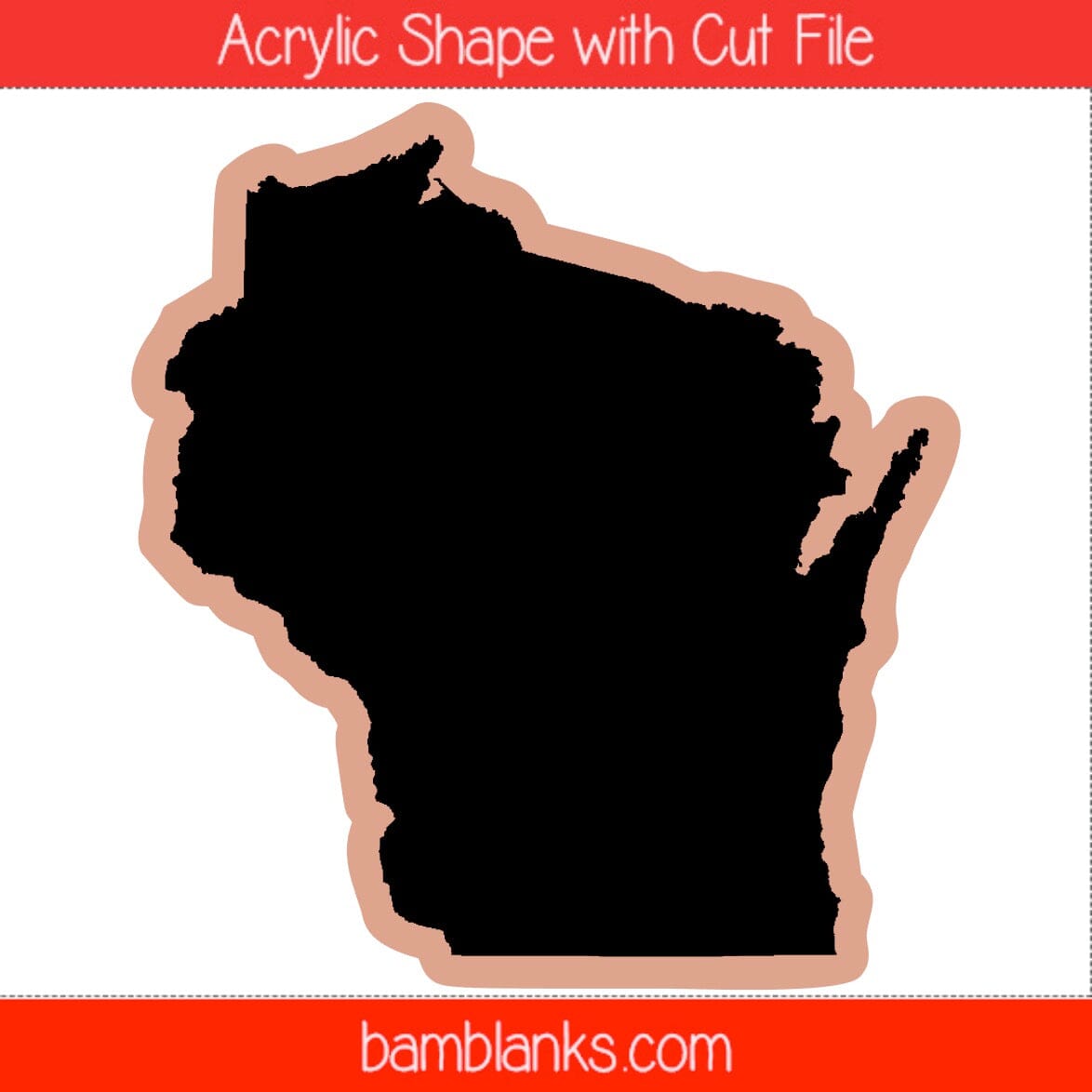 Wisconsin - Acrylic Shape #1813
