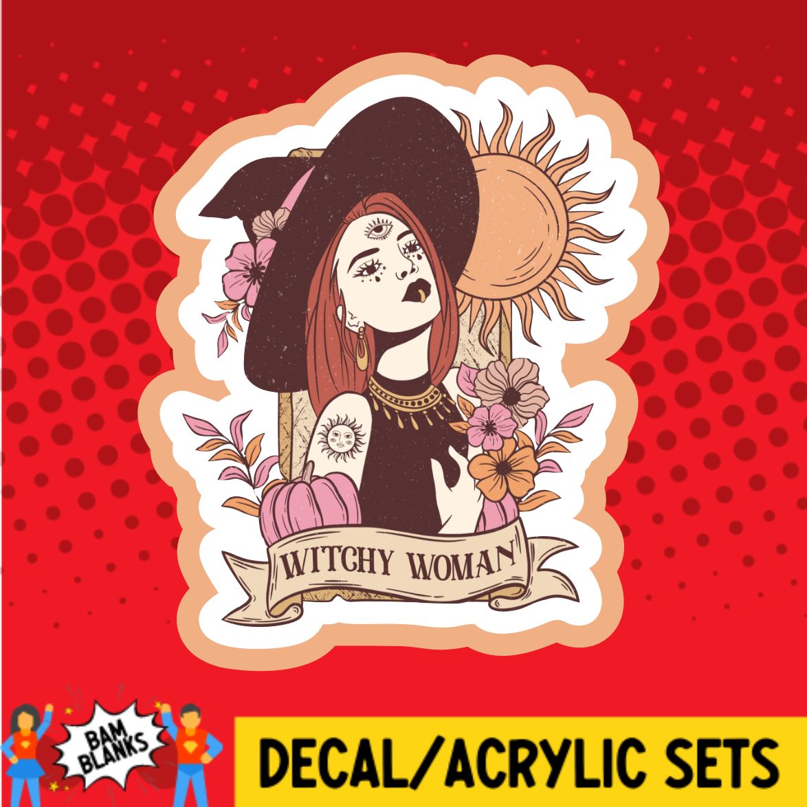 Witchy Woman - DECAL AND ACRYLIC SHAPE #DA01307