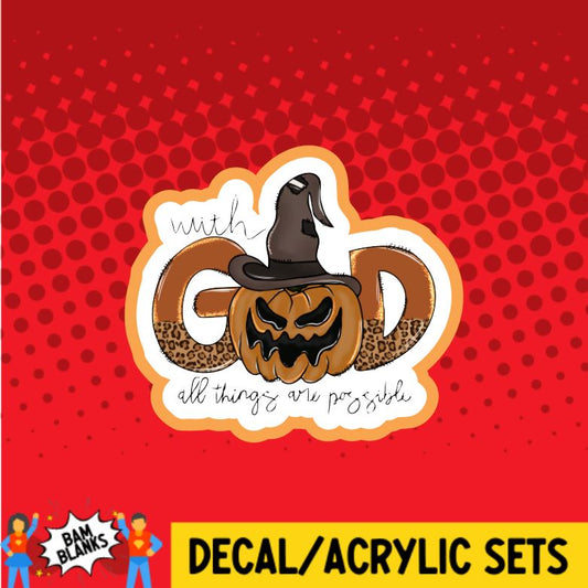 With God - Fall - DECAL AND ACRYLIC SHAPE #DA