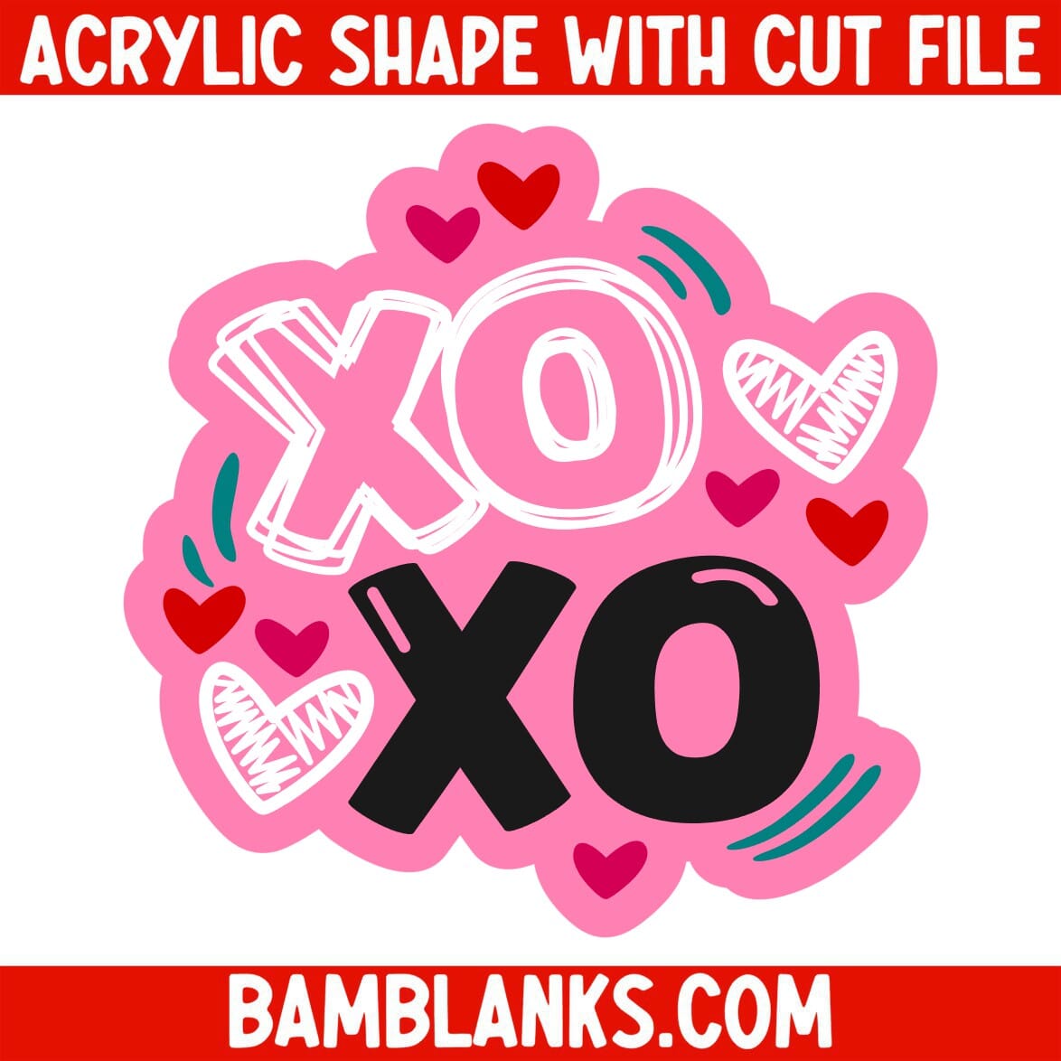 XOXO - Acrylic Shape #410