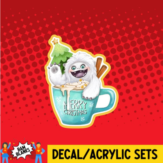 Yeti Christmas Mug - DECAL AND ACRYLIC SHAPE #DA0509