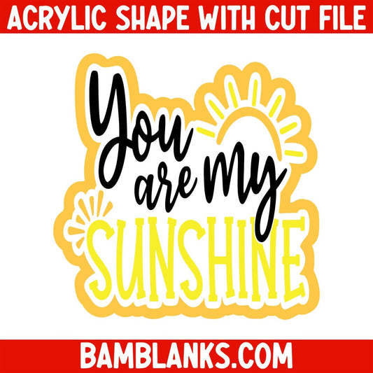 You Are My Sunshine 2 - Acrylic Shape #2187