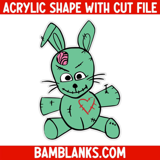 Zombie Rabbit - Acrylic Shape #390